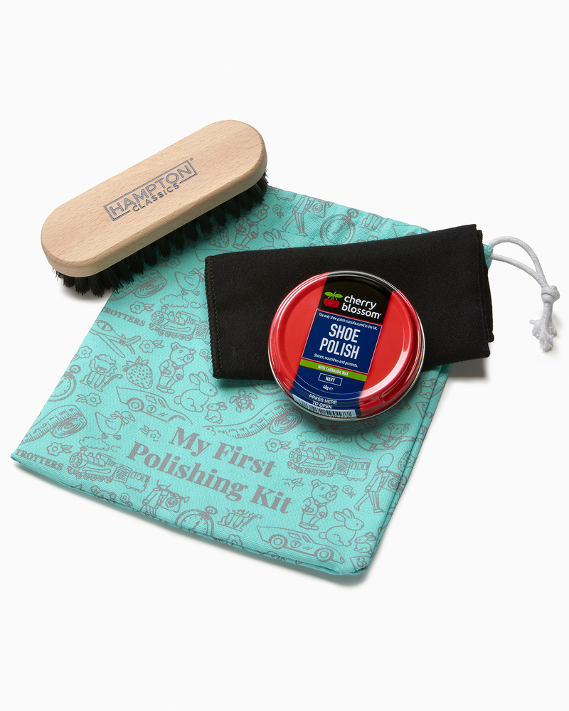 Trotters Childrenswear Gift Free Polishing Kit - Navy