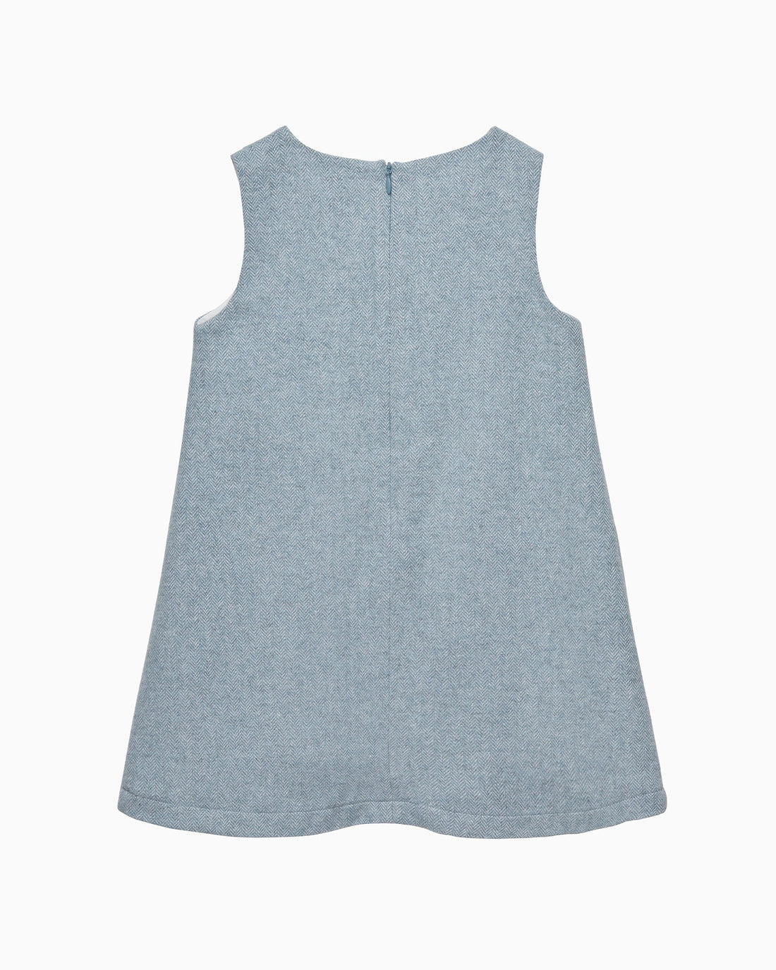 Confiture Dress Georgina Bow Dress in Blue Herringbone
