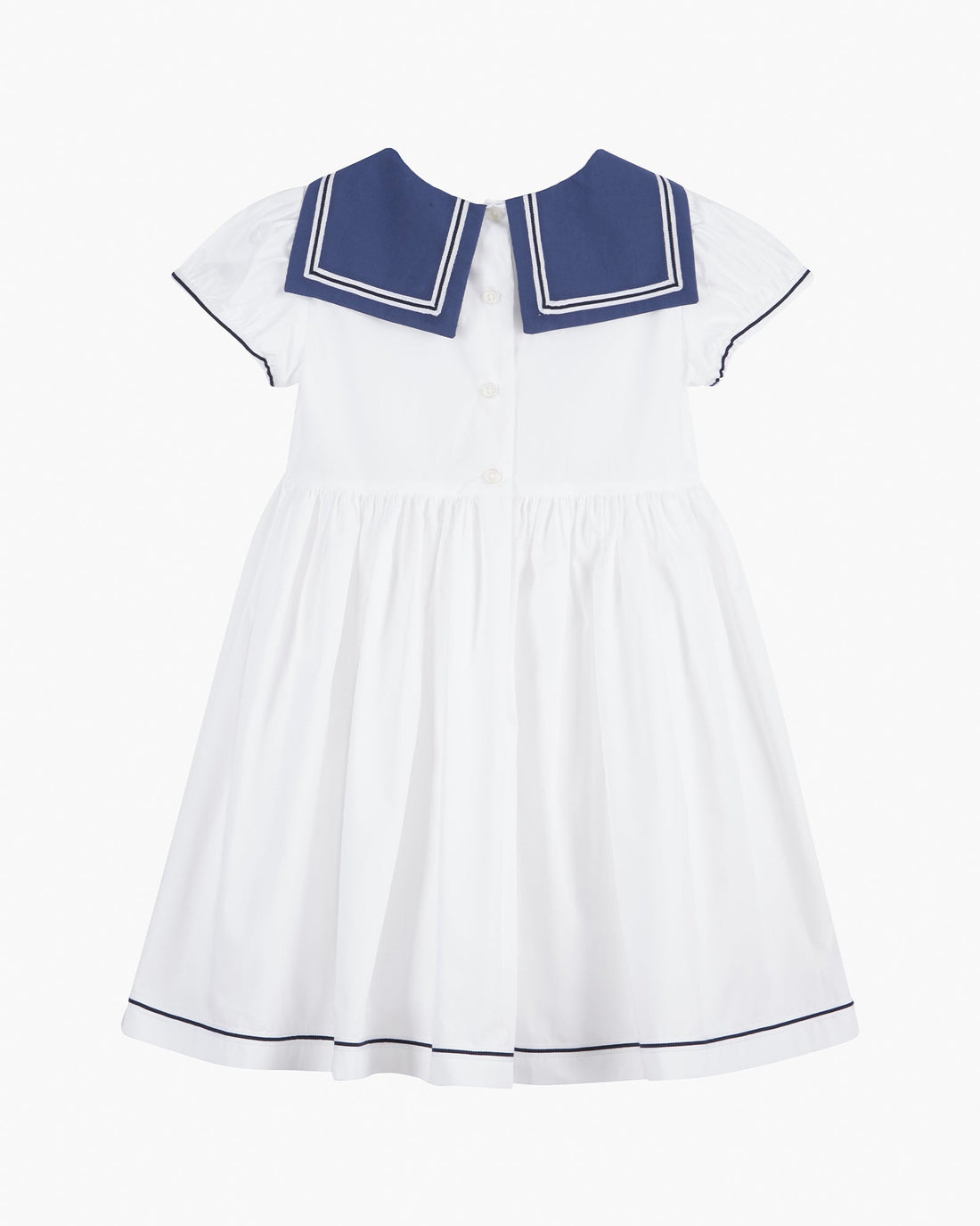 Trotters Heritage Dress Philippa Sailor Dress in White