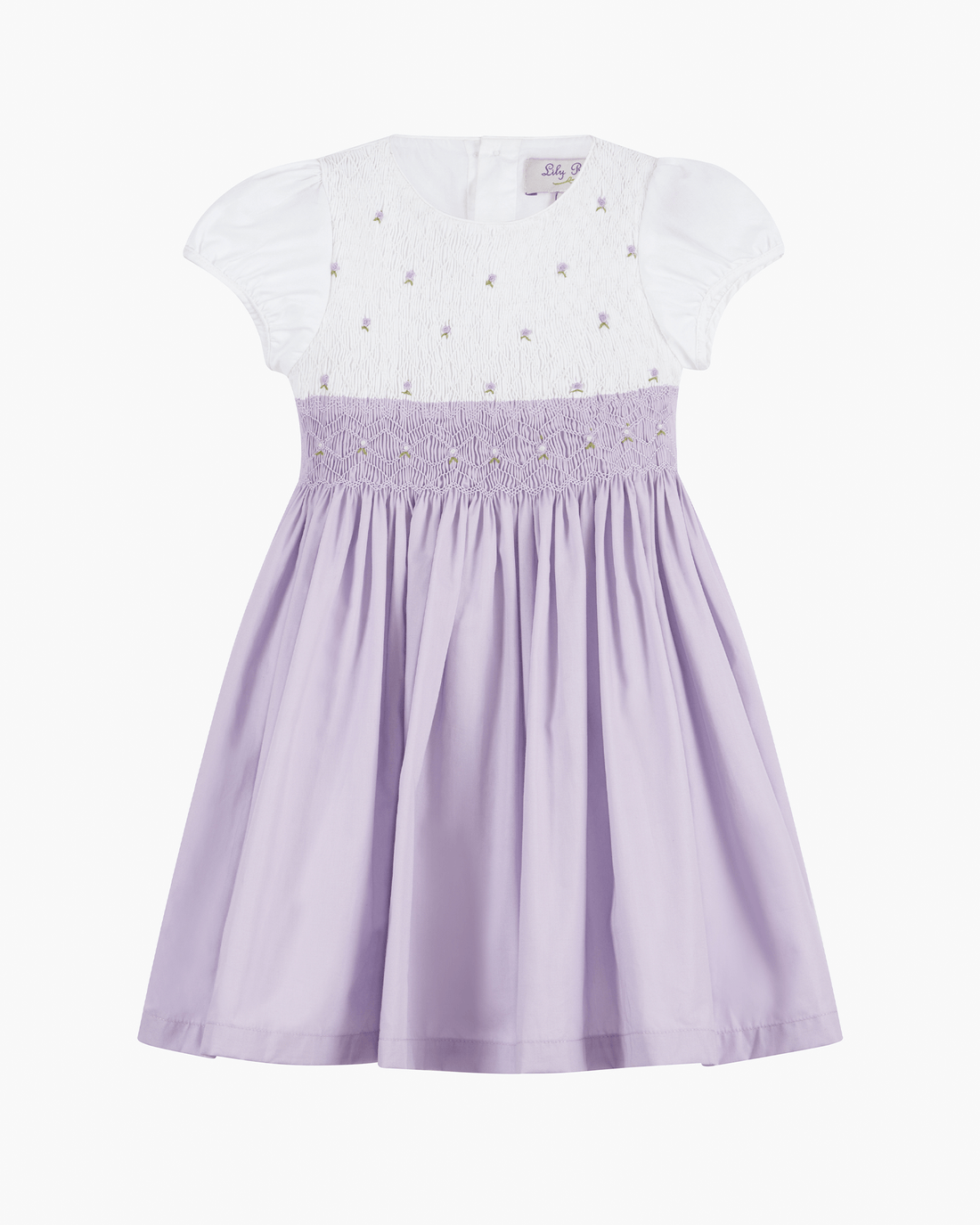 Lily Rose Dress Rose Hand Smocked Dress in Lilac