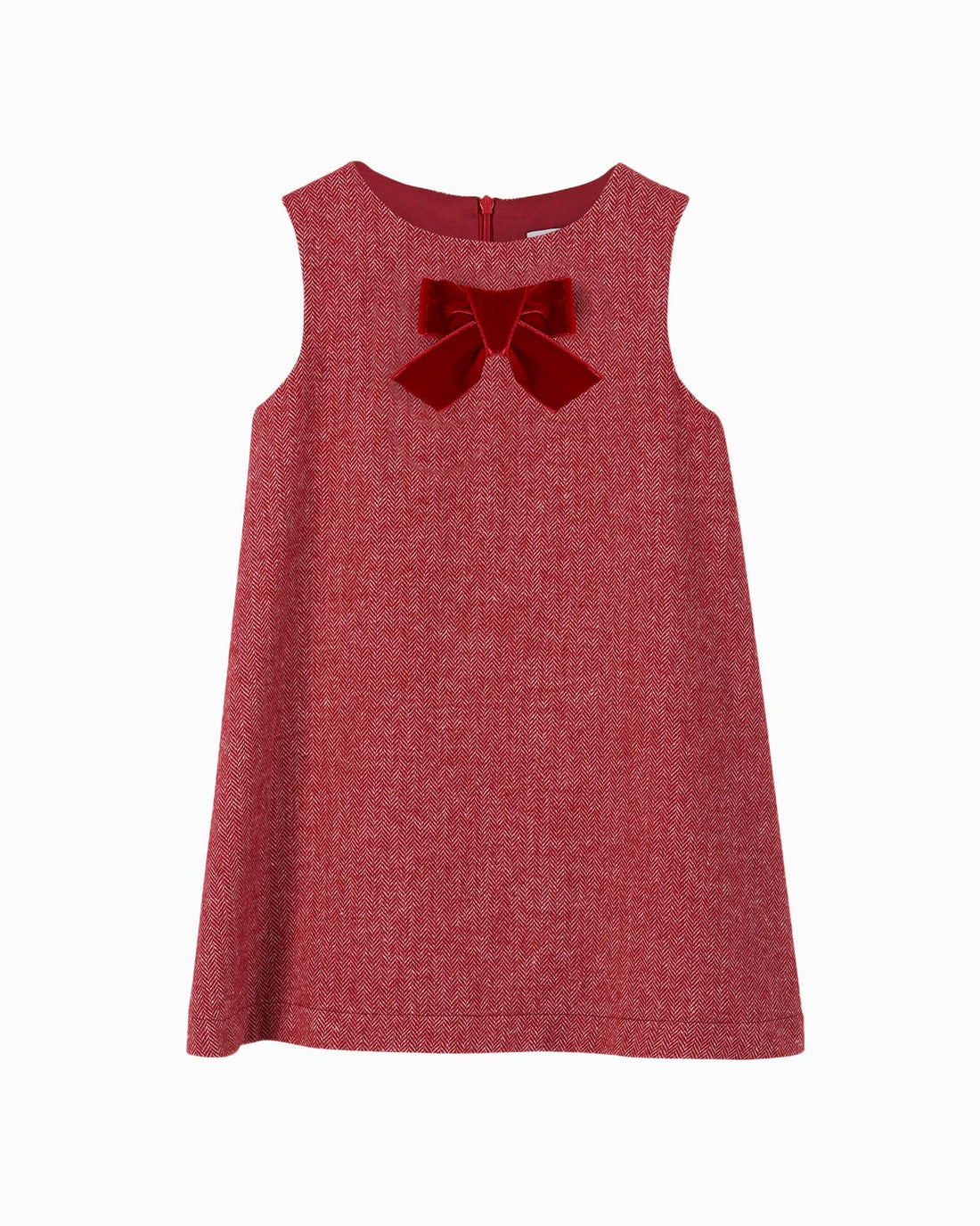 Confiture Dress Georgina Bow Dress in Red Herringbone
