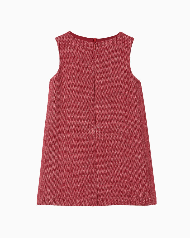 Confiture Dress Georgina Bow Dress in Red Herringbone