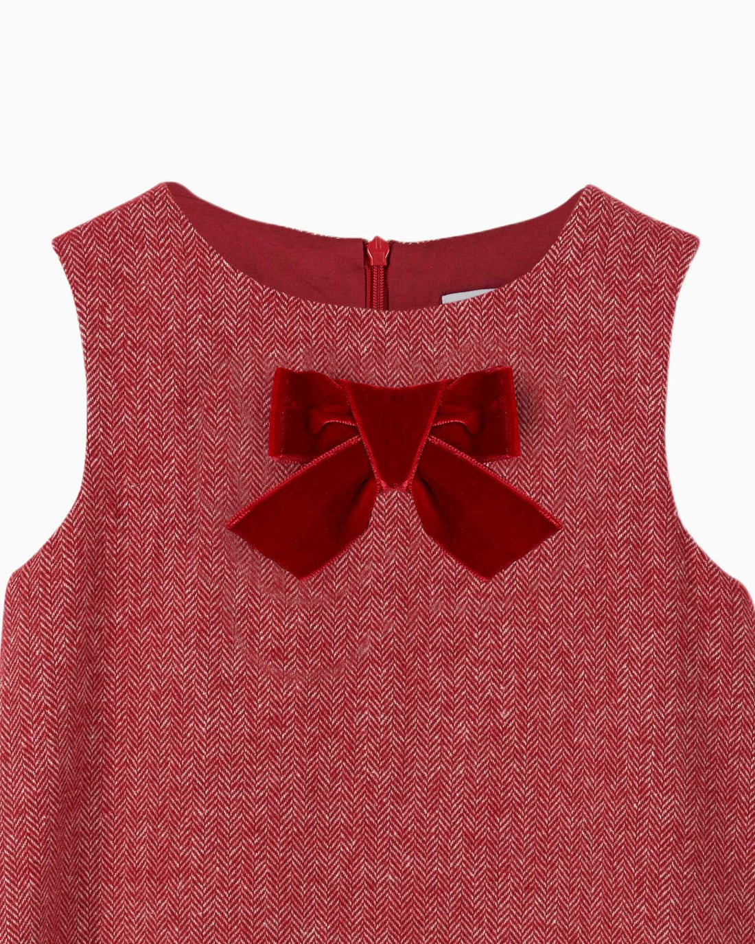 Confiture Dress Georgina Bow Dress in Red Herringbone