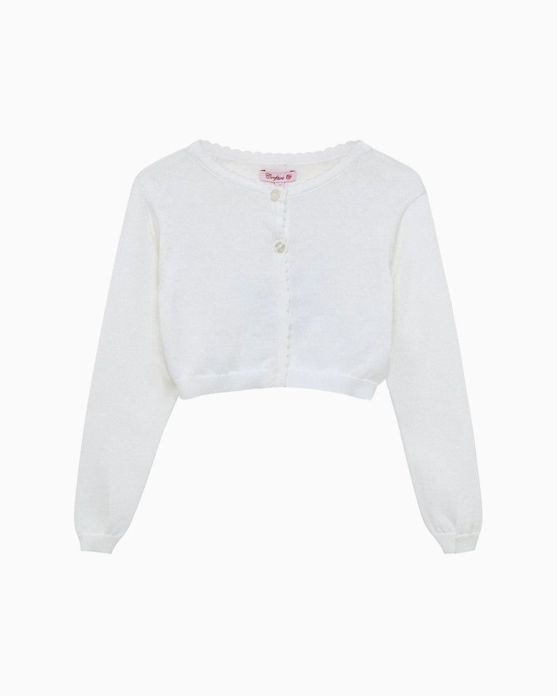 Confiture Cardigan Sophie Cropped Cardigan in White