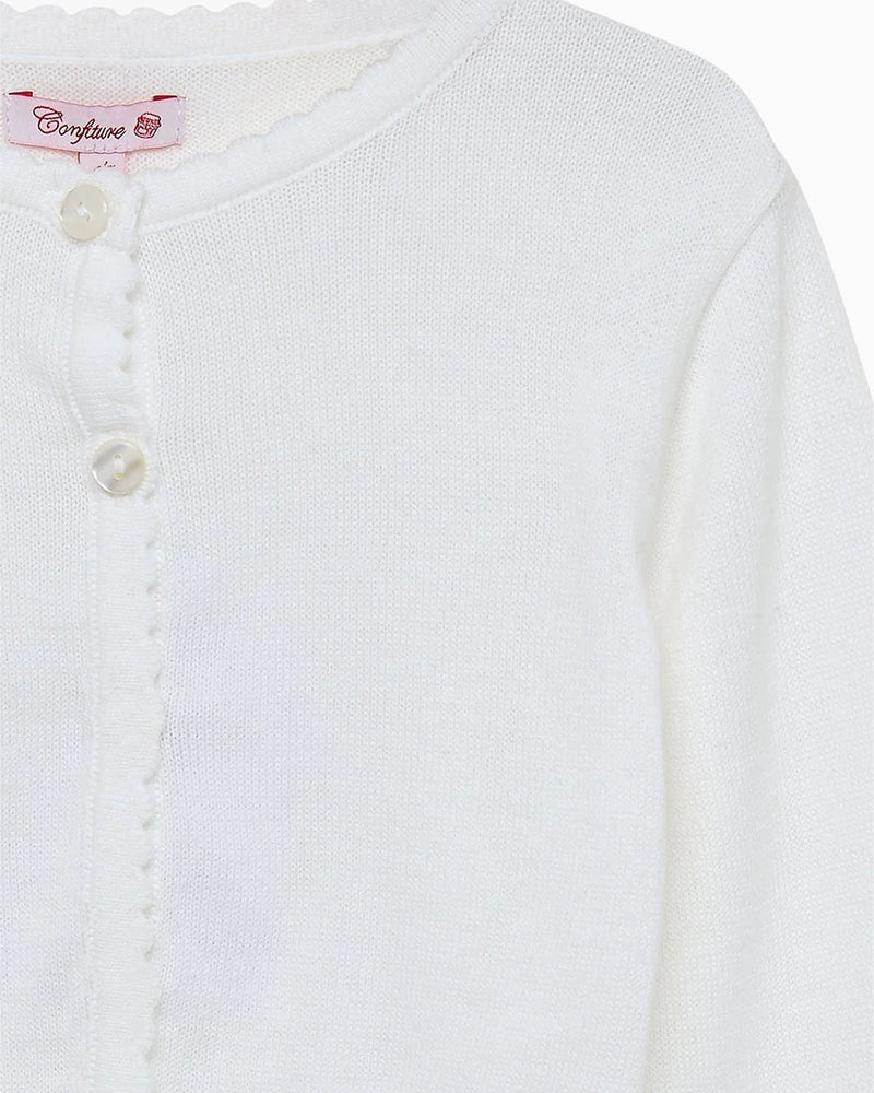 Confiture Cardigan Sophie Cropped Cardigan in White