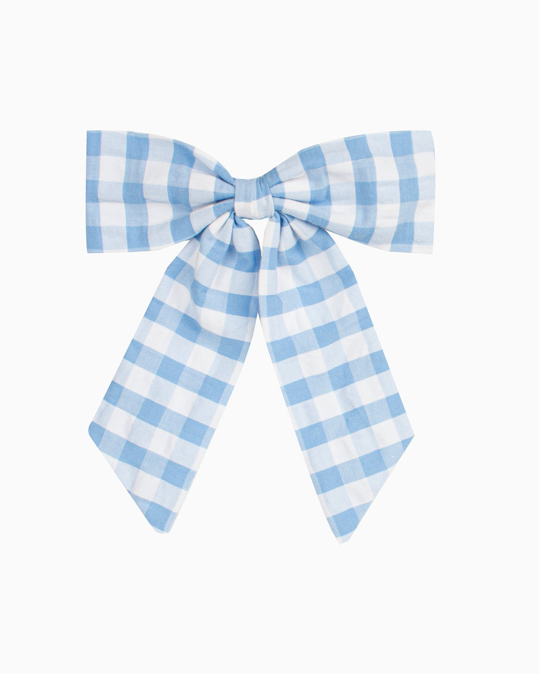 Confiture Clip Big Bow Hair Clip in Blue Gingham