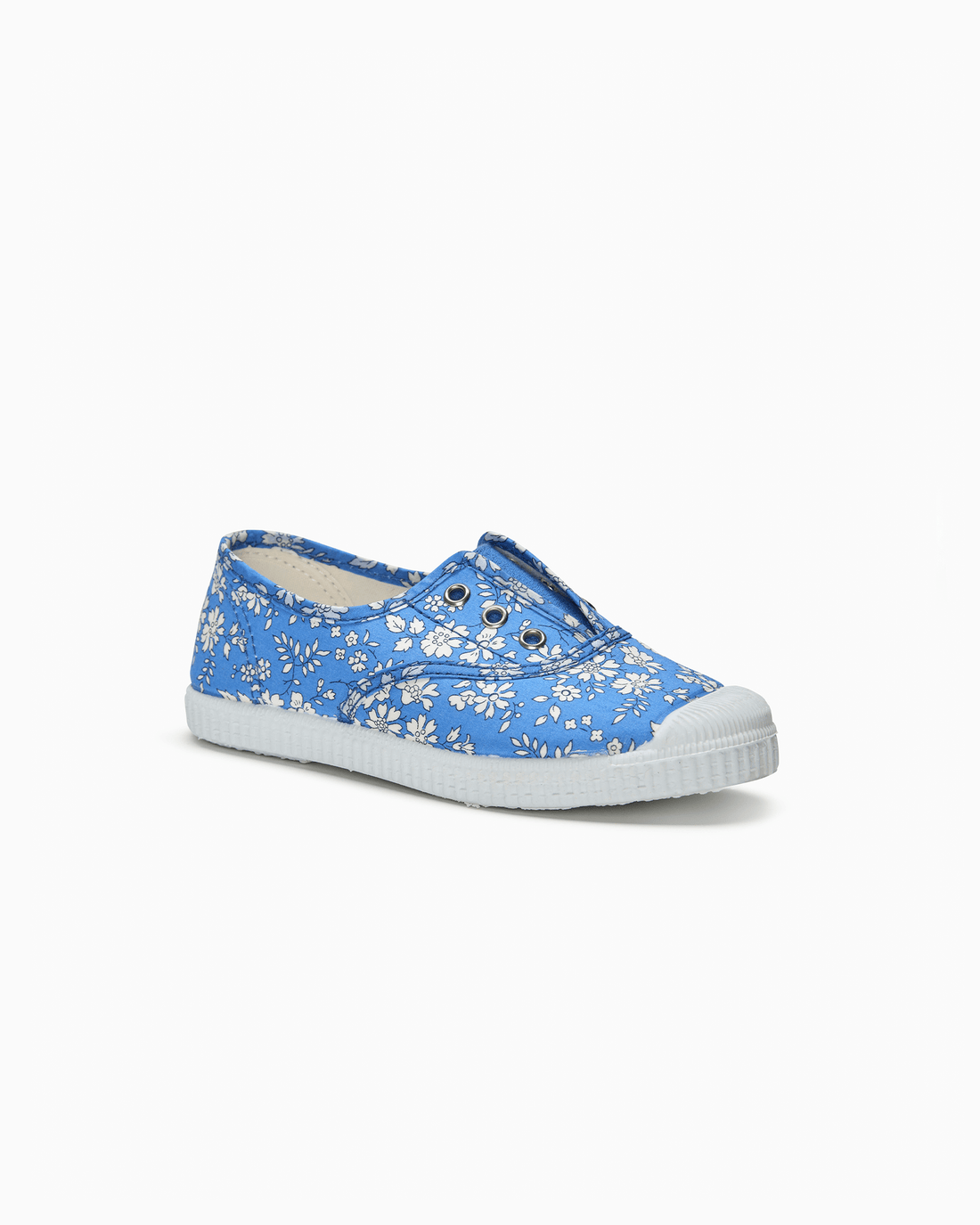 Hampton Canvas Canvas Shoes Hampton Canvas Plum Print Plimsolls in Blue Capel