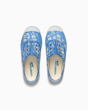 Hampton Canvas Canvas Shoes Hampton Canvas Plum Print Plimsolls in Blue Capel