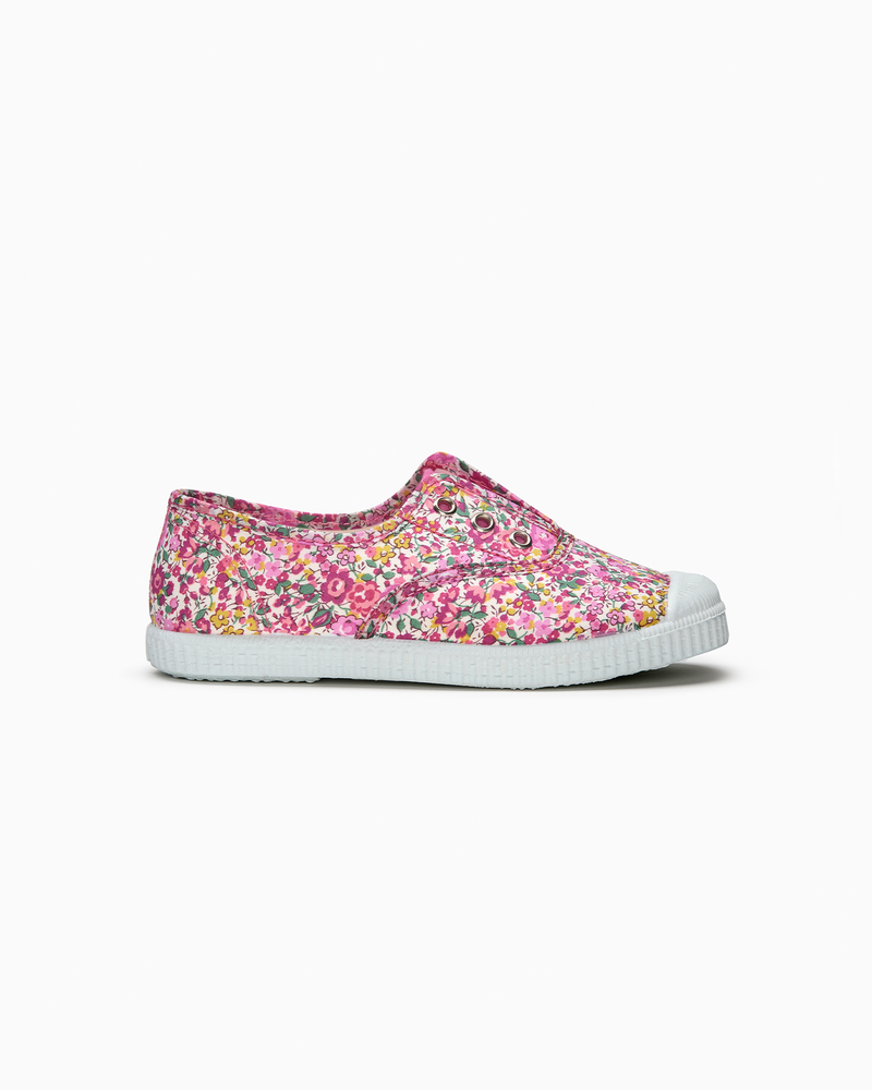 Hampton Canvas Canvas Shoes Hampton Canvas Plum Print Plimsolls in Emma & Georgina
