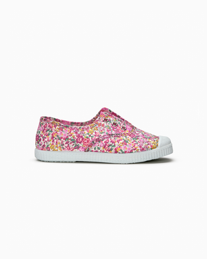 Hampton Canvas Canvas Shoes Hampton Canvas Plum Print Plimsolls in Emma & Georgina