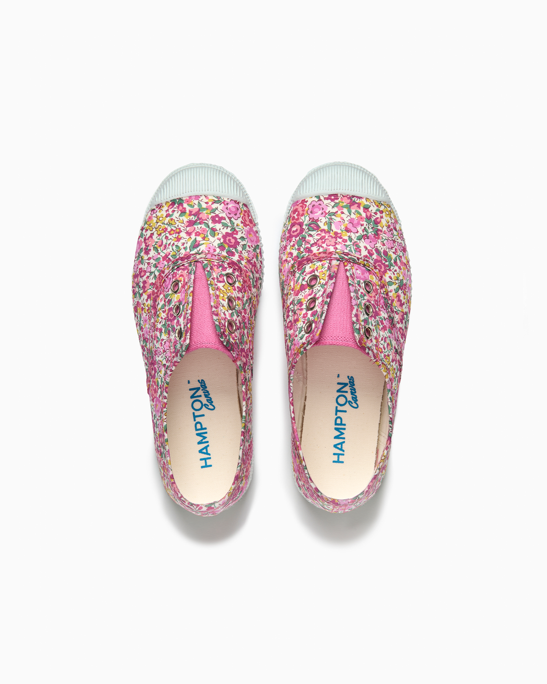 Hampton Canvas Canvas Shoes Hampton Canvas Plum Print Plimsolls in Emma & Georgina