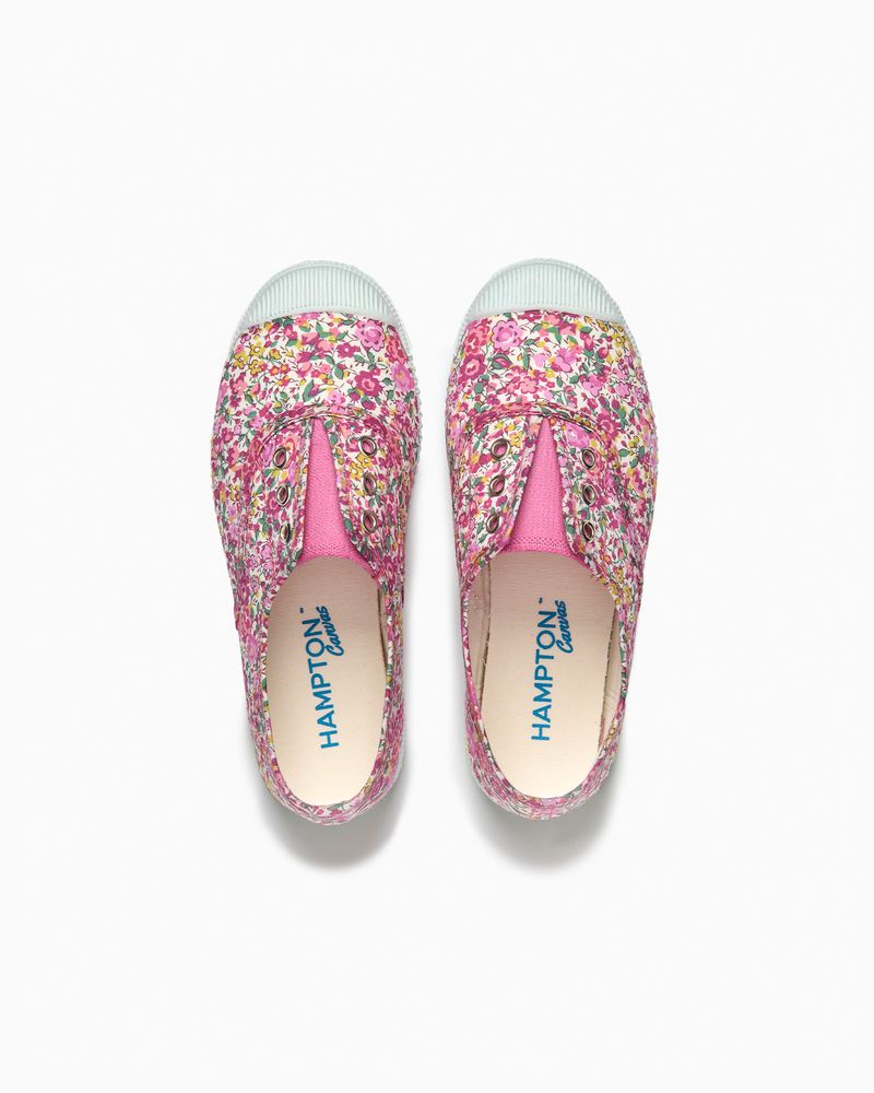 Hampton Canvas Canvas Shoes Hampton Canvas Plum Print Plimsolls in Emma & Georgina