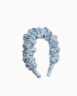 Confiture Alice Bands Scrunchie Headband in Blue Arabella