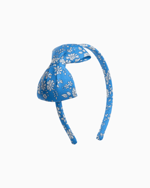 Lily Rose Alice Band Big Bow Headband in Blue Capel