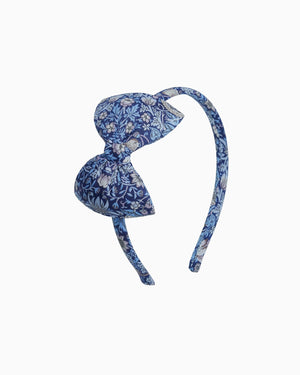 Lily Rose Alice Band Big Bow Headband in Strawberry Thief