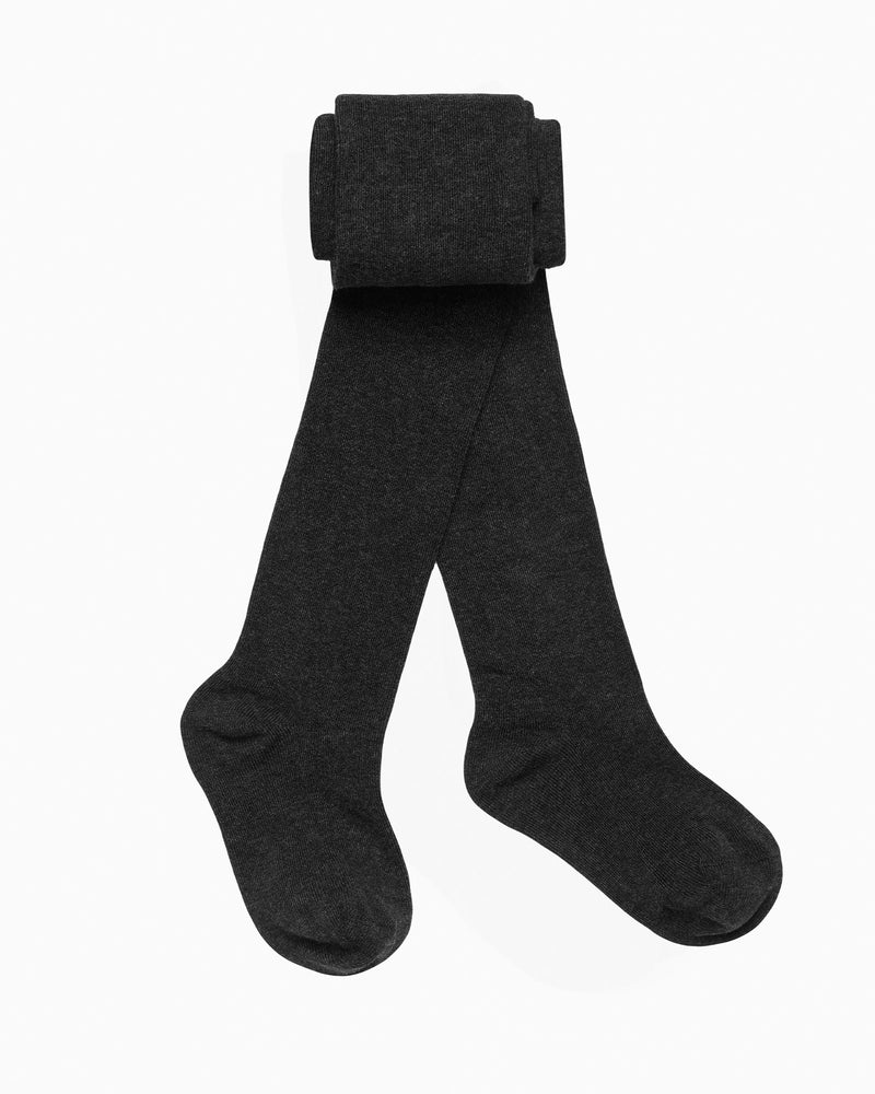 Chelsea Clothing Company Tights Plain Cotton Tights in Charcoal
