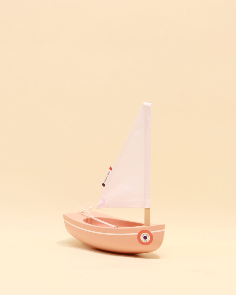 Maison Tirot Wooden Toys Maison Tirot Boat Le Bachi - Pink