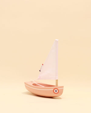 Maison Tirot Wooden Toys Maison Tirot Boat Le Bachi - Pink