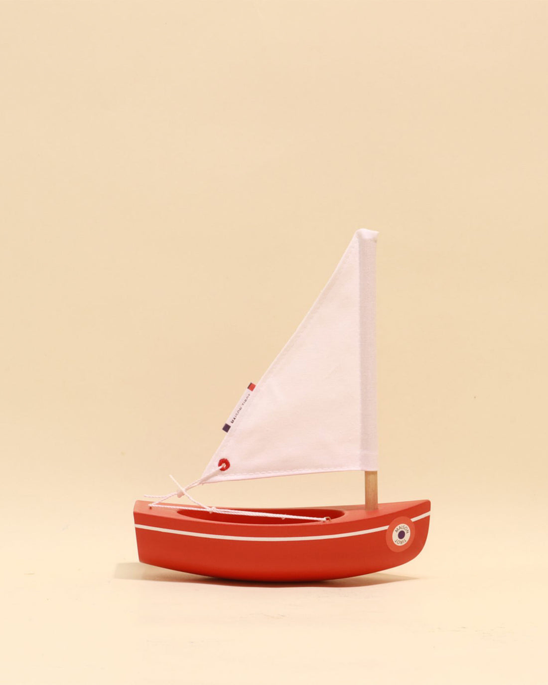 Maison Tirot Wooden Toys Maison Tirot Boat Le Bachi - Red