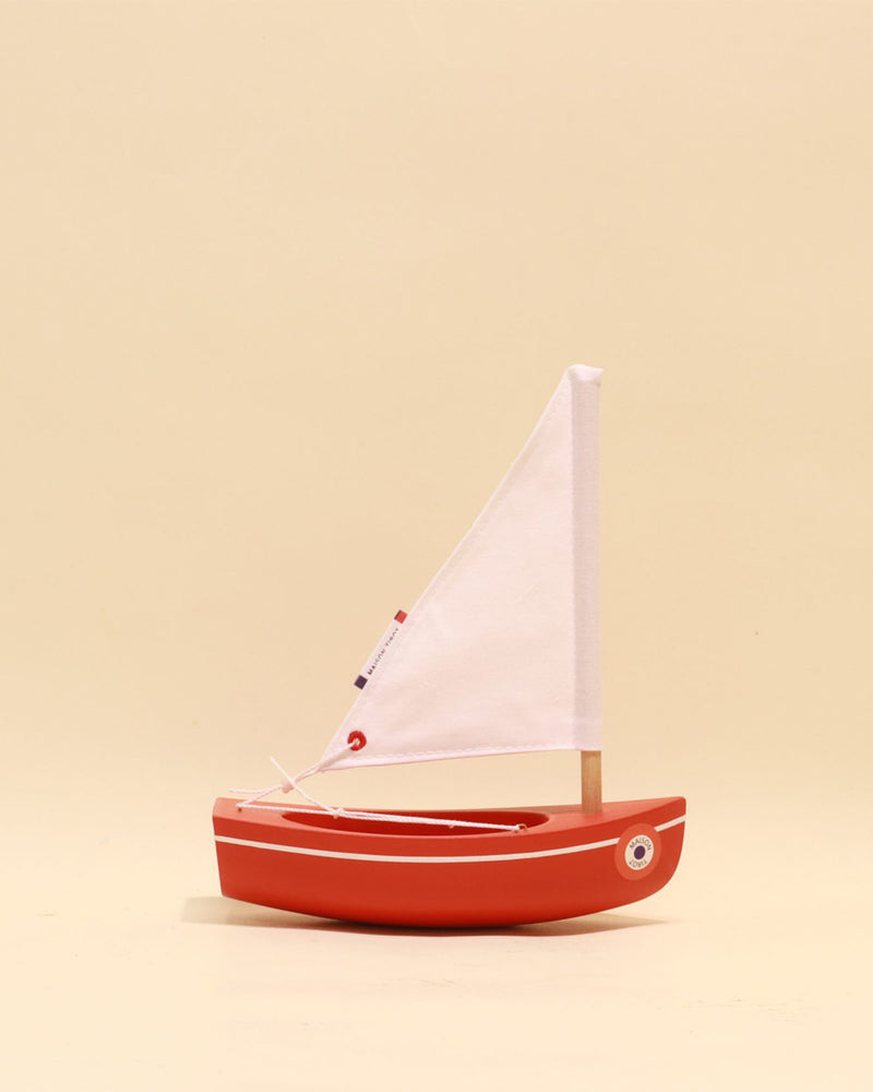 Maison Tirot Wooden Toys Maison Tirot Boat Le Bachi - Red