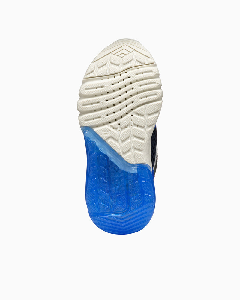 Geox Trainers Geox Ciberdron Light Up Boys Trainers in Navy/ Dark Red