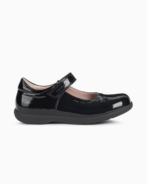 Geox School Shoes Geox Naimara Mary Jane Girls School Shoes in Patent Black