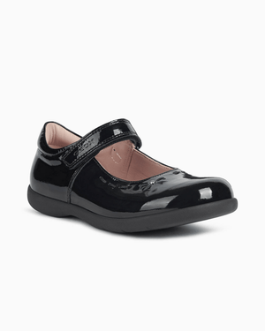 Geox School Shoes Geox Naimara Mary Jane Girls School Shoes in Patent Black