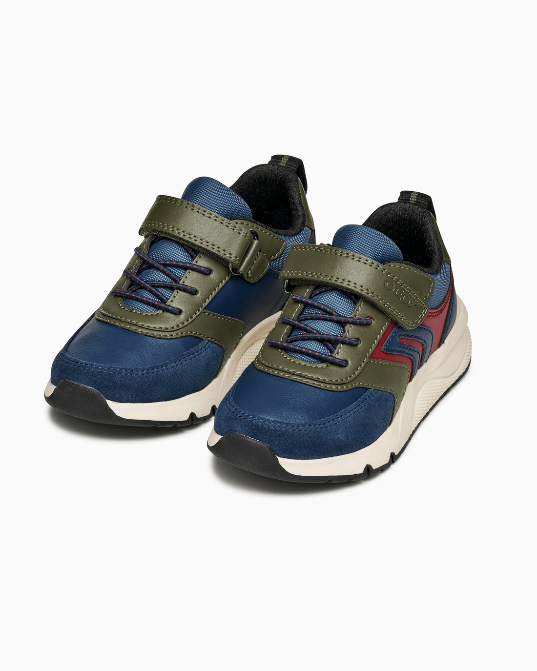 Geox Trainers Geox Rooner Boys Trainers in Red/Navy