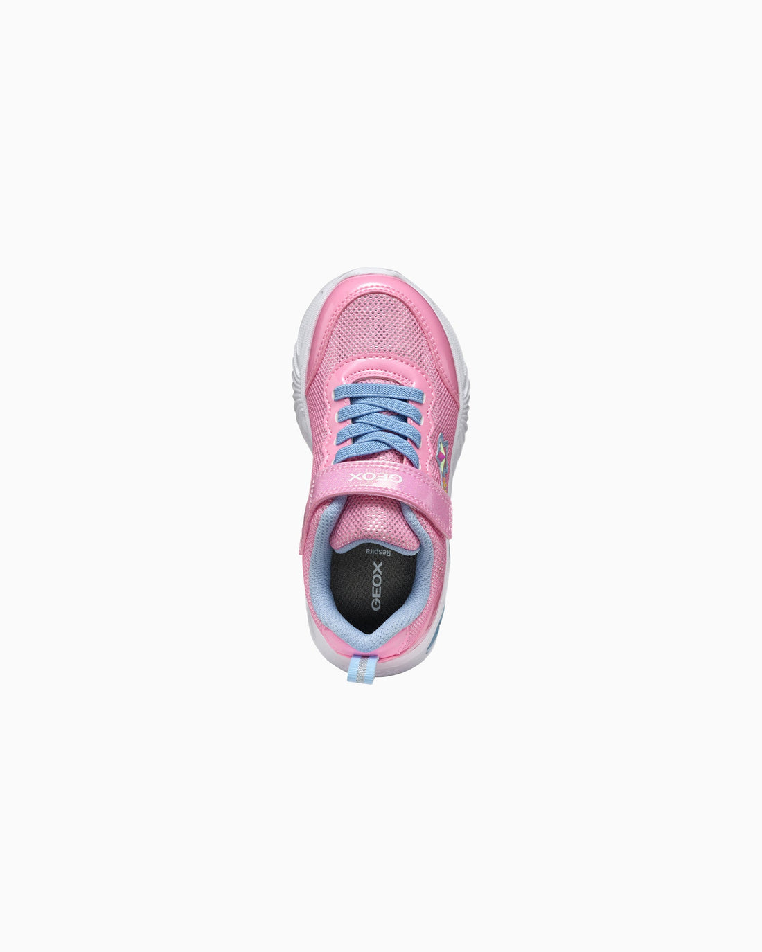 Geox Trainers Geox Assister Light Up Girls Trainers in Pink/Light Sky