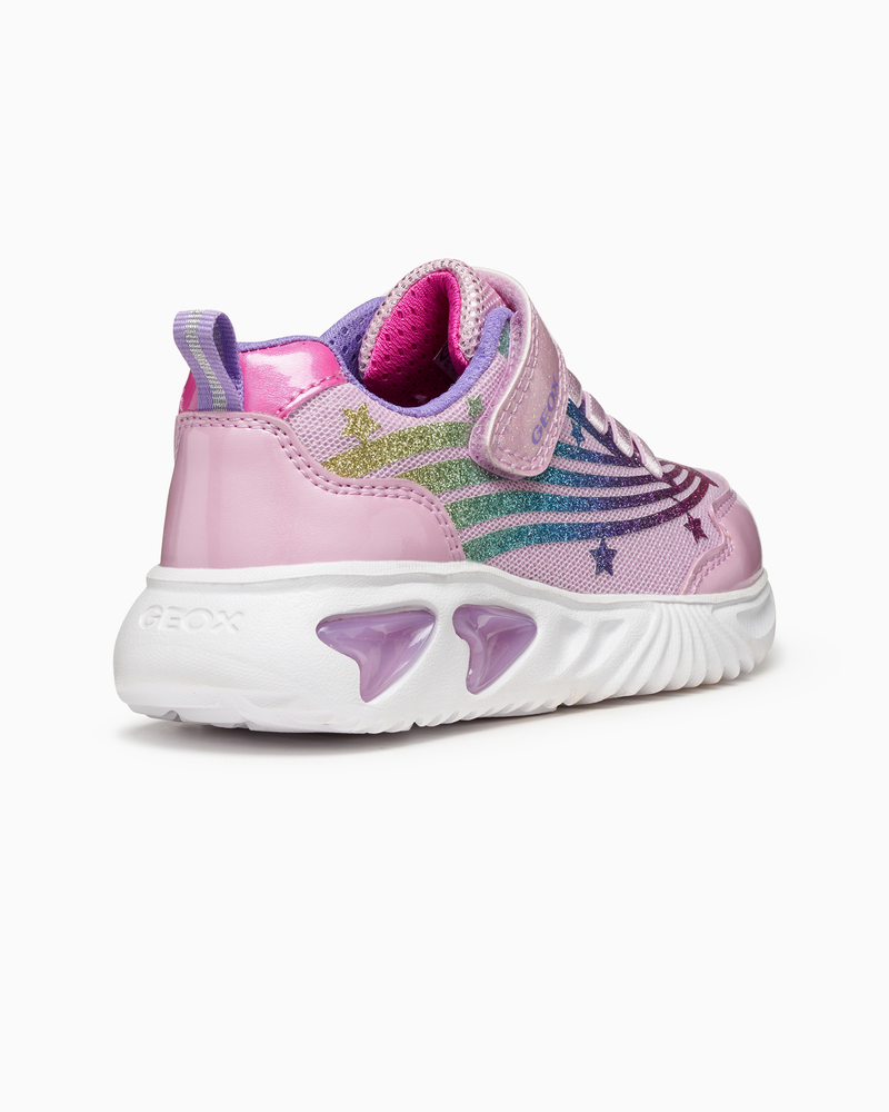 Geox Trainers Geox Assister Light Up Girls Trainers in Pink