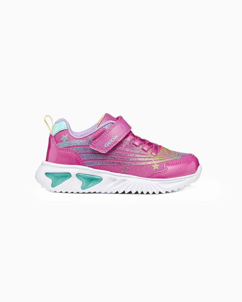 Geox Trainers Geox Assister Light Up Girls Trainers in Fuchsia