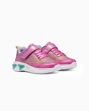 Geox Trainers Geox Assister Light Up Girls Trainers in Fuchsia
