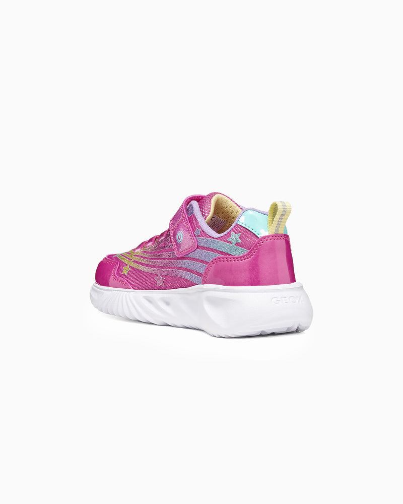 Geox Trainers Geox Assister Light Up Girls Trainers in Fuchsia