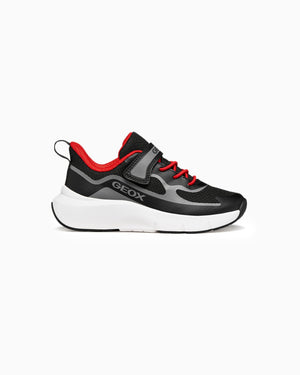 Geox Trainers Geox Pro-Ran Boys Trainers in Black/Red