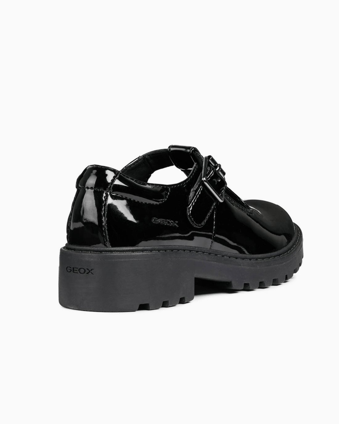 Geox School Shoes Geox Casey Girls School Shoes in Patent Black