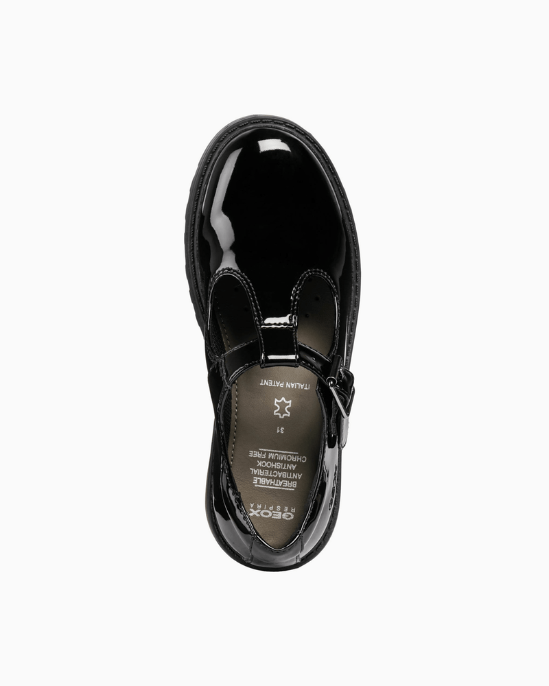 Geox School Shoes Geox Casey Girls School Shoes in Patent Black