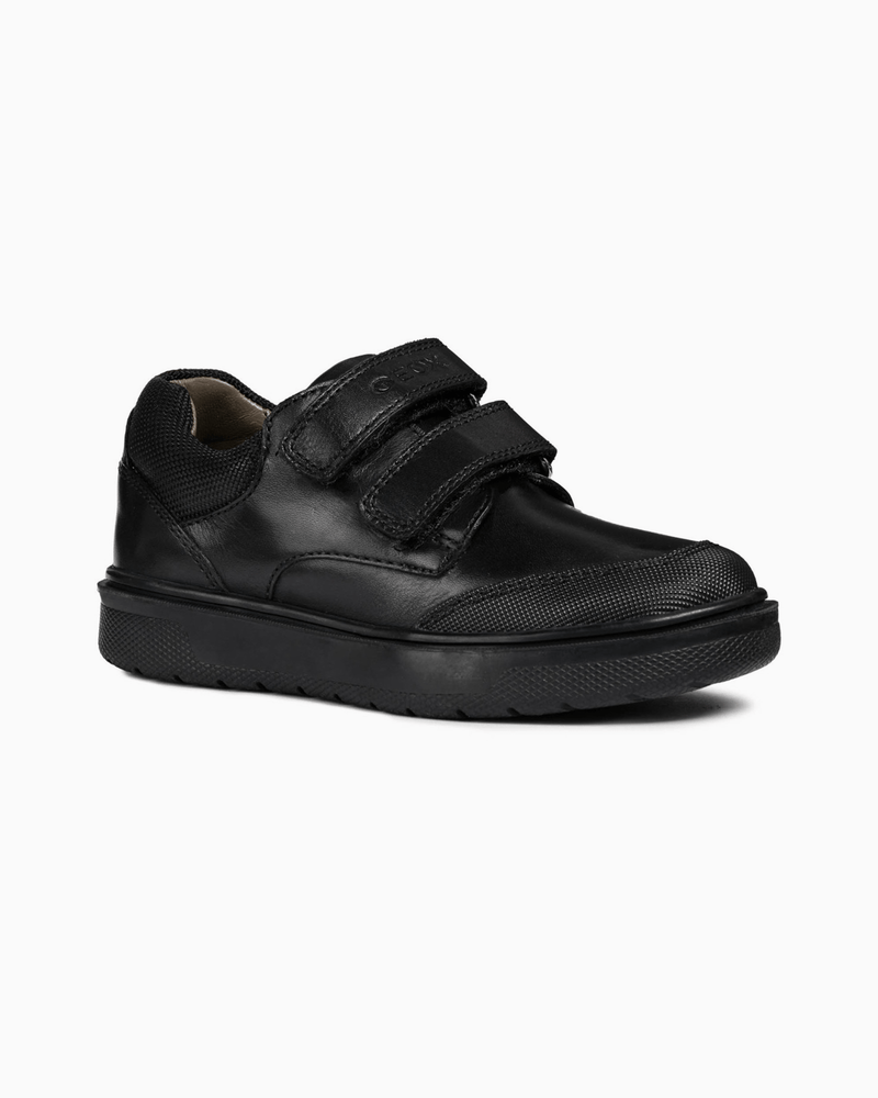 Geox School Shoes Geox Riddock Boys School Shoes in Black