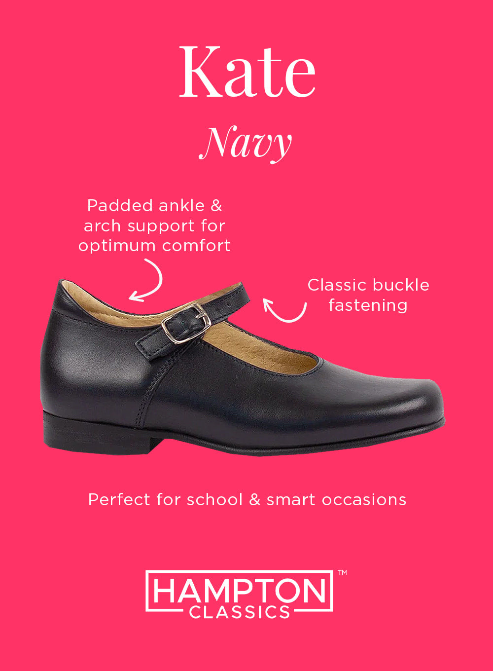 Hampton Classics School Shoes Hampton Classics Kate School Shoes in Navy