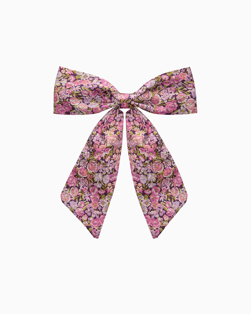 Lily Rose Clip Large Bow Hair Clip in Purple Chive