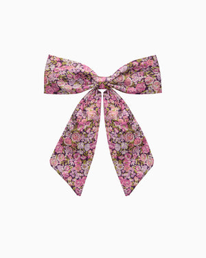 Lily Rose Clip Large Bow Hair Clip in Purple Chive