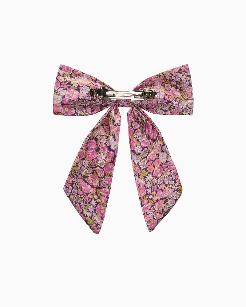Lily Rose Clip Large Bow Hair Clip in Purple Chive