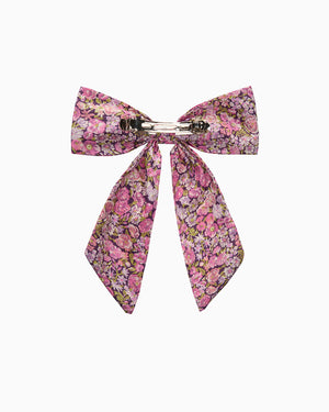 Lily Rose Clip Large Bow Hair Clip in Purple Chive