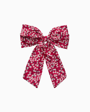 Lily Rose Clip Large Bow Hair Clip in Red Mitsi Valeria