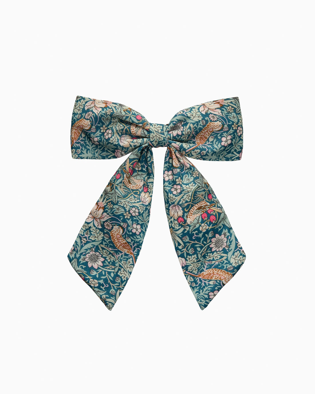 Lily Rose Clip Large Bow Hair Clip in Strawberry Thief