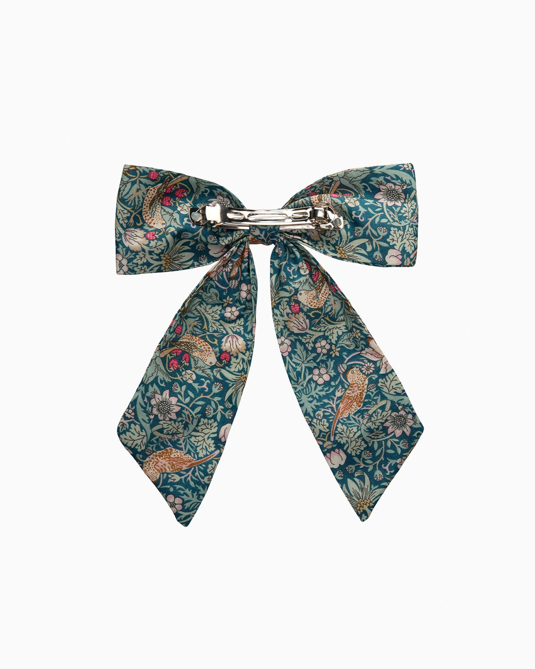 Lily Rose Clip Large Bow Hair Clip in Strawberry Thief