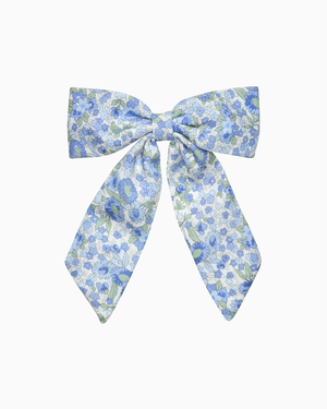 Confiture Clip Long Bow Hair Clip in Blue Arabella
