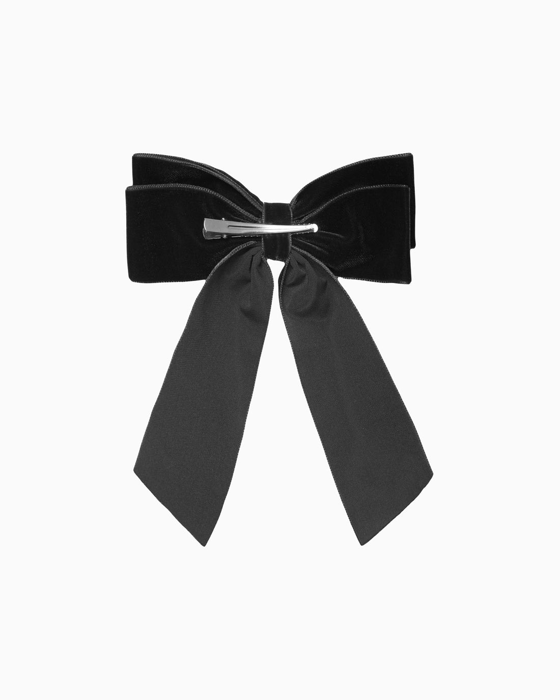 Lily Rose Clip Extra Large Velvet Bow Hair Clip in Black