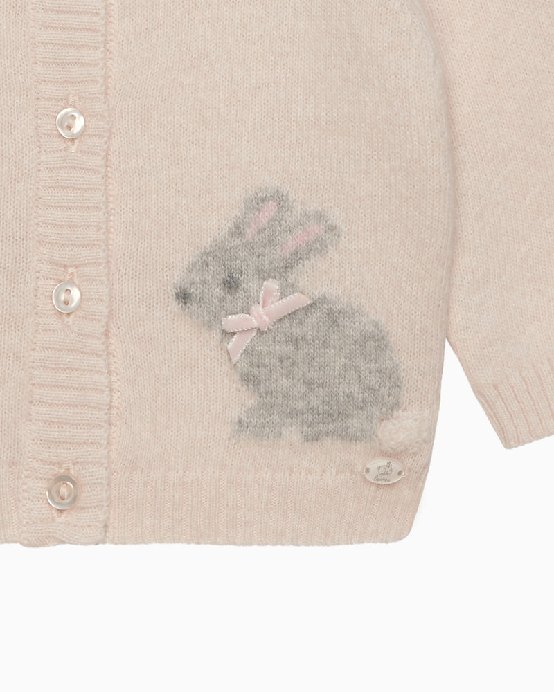 Lapinou Cardigan Baby Bunny Cardigan in Off White