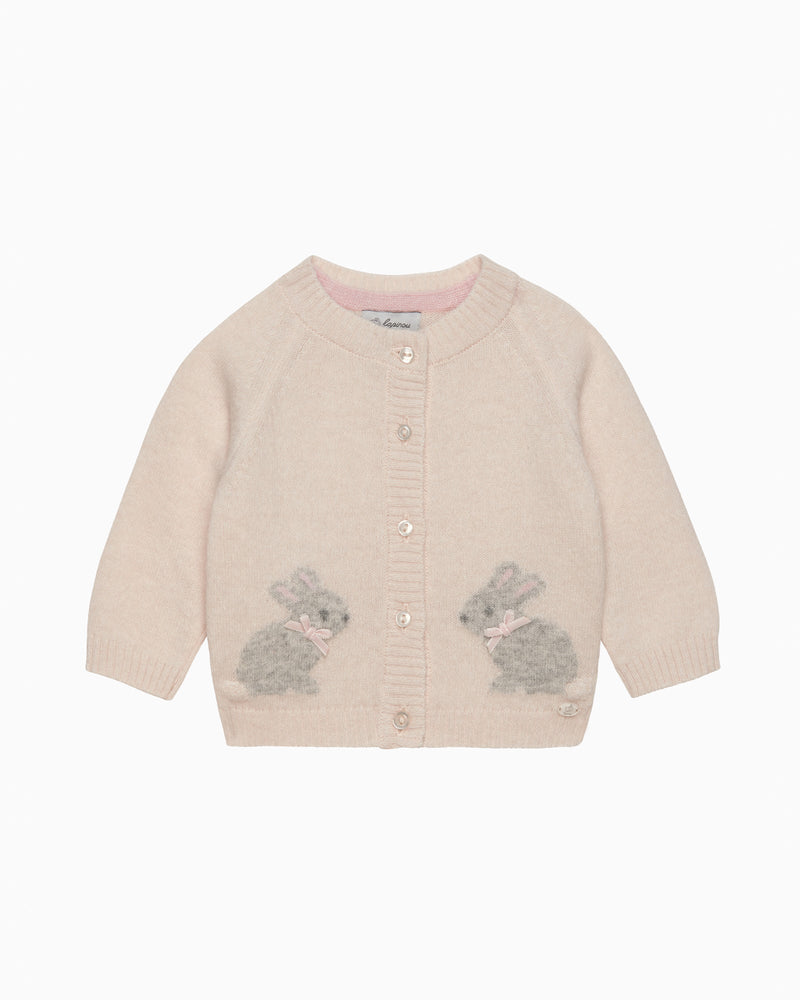 Lapinou Cardigan Baby Bunny Cardigan in Off White