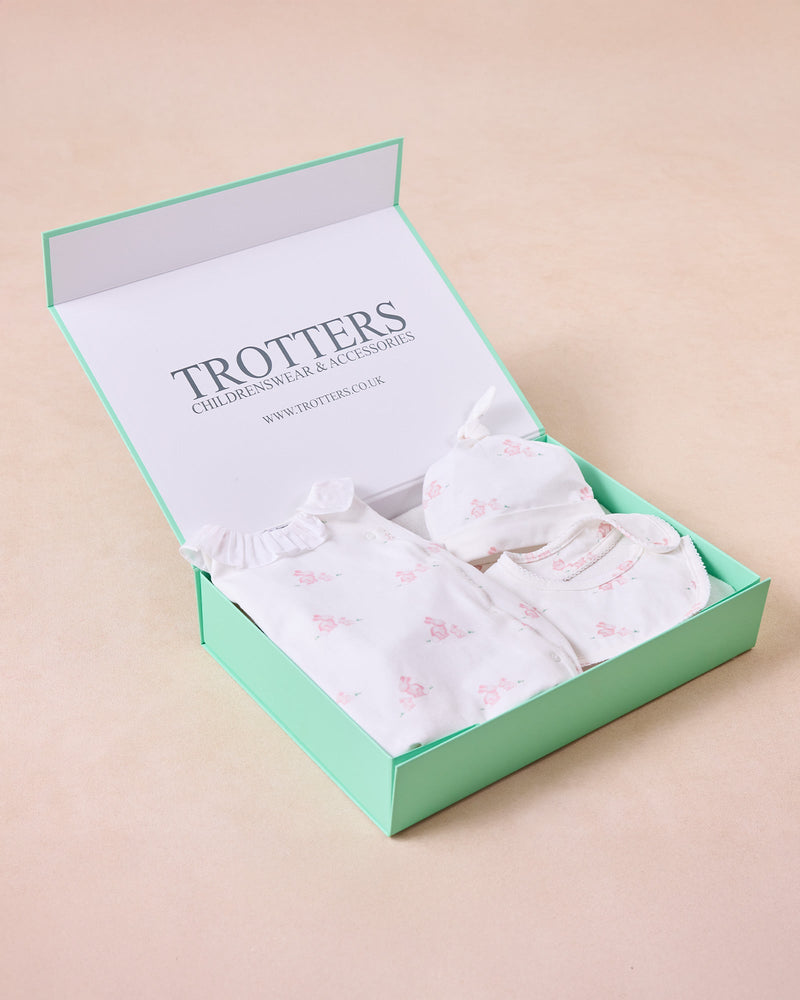 Trotters Childrenswear Gift Set Pale Pink Bunny Gift Set